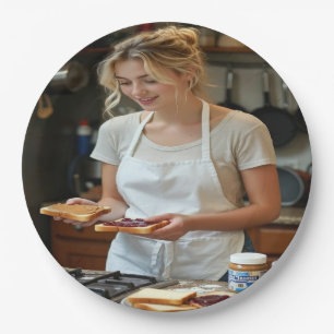 Peanutbutter and Jelly Sandwich Custom Paper Plates