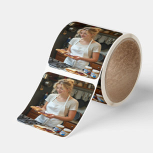 Peanutbutter and Jelly Sandwich Custom Square Sticker