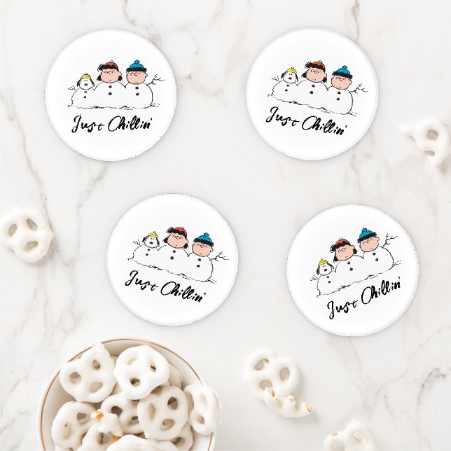 Peanuts | 3 Person Snowman Coaster Set (In Situ)