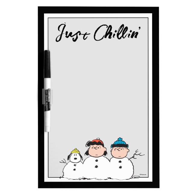 Peanuts | 3 Person Snowman Dry Erase Board (Front)