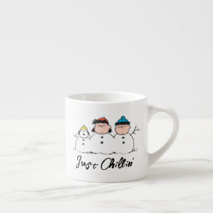 Peanuts   3 Person Snowman Espresso Cup