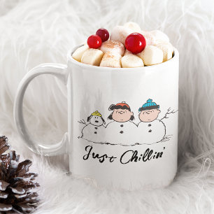Peanuts 3 Person Snowman Giant Coffee Mug