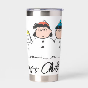 Peanuts   3 Person Snowman Insulated Tumbler