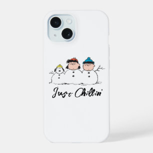 Peanuts 3 Person Snowman iPhone 15 Case