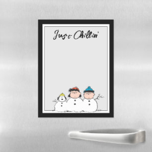 Peanuts 3 Person Snowman Magnetic Dry Erase Sheet