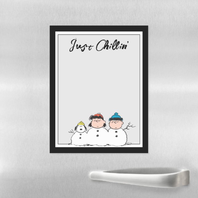 Peanuts | 3 Person Snowman Magnetic Dry Erase Sheet (In Situ)