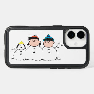 Peanuts   3 Person Snowman iPhone 16 Case