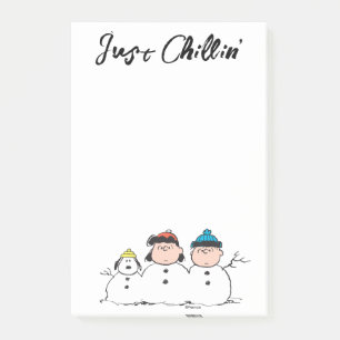 Peanuts 3 Person Snowman Post-it Notes