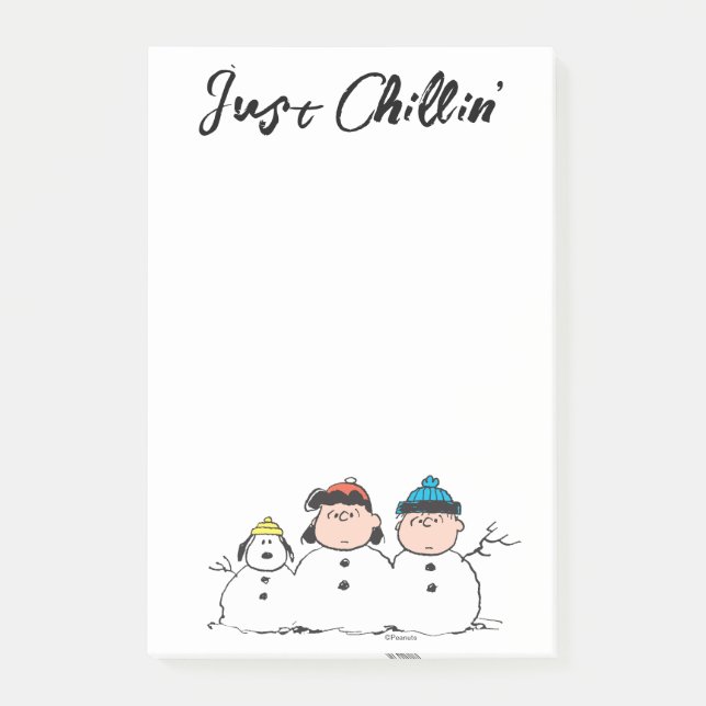Peanuts | 3 Person Snowman Post-it Notes (Front)
