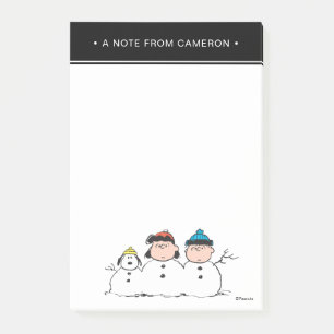 Peanuts 3 Person Snowman Post-it Notes