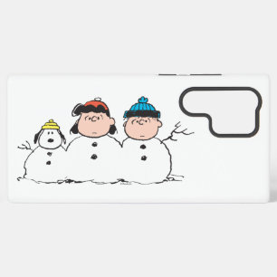 Peanuts 3 Person Snowman Samsung Galaxy S22 Ultra Case