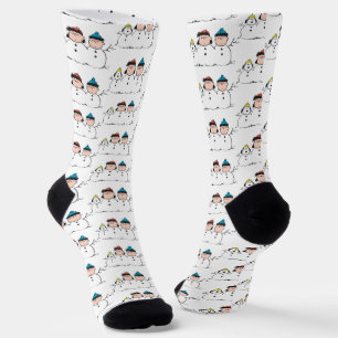 Peanuts 3 Person Snowman Socks