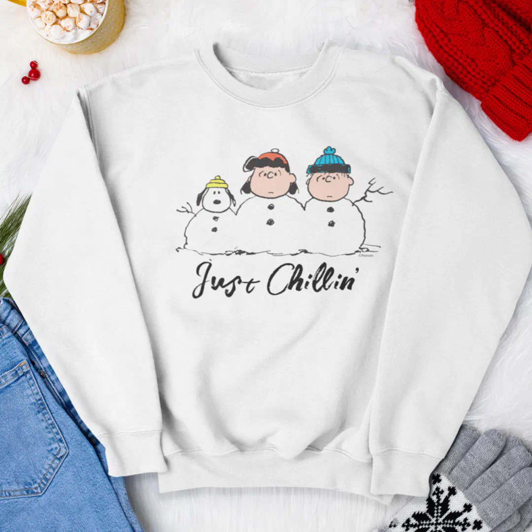 Peanuts | 3 Person Snowman Sweatshirt