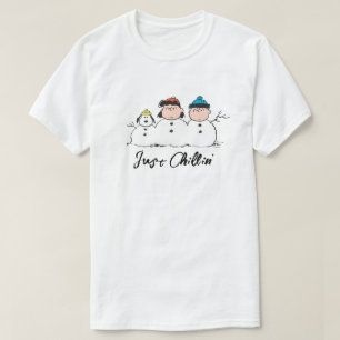 Peanuts 3 Person Snowman T-Shirt