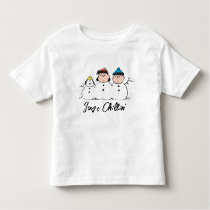 Peanuts 3 Person Snowman Toddler T-shirt
