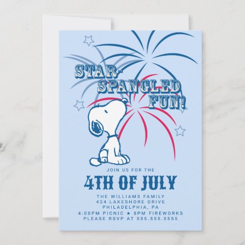 Peanuts 4th of July Star Spangled Fun Holiday Card