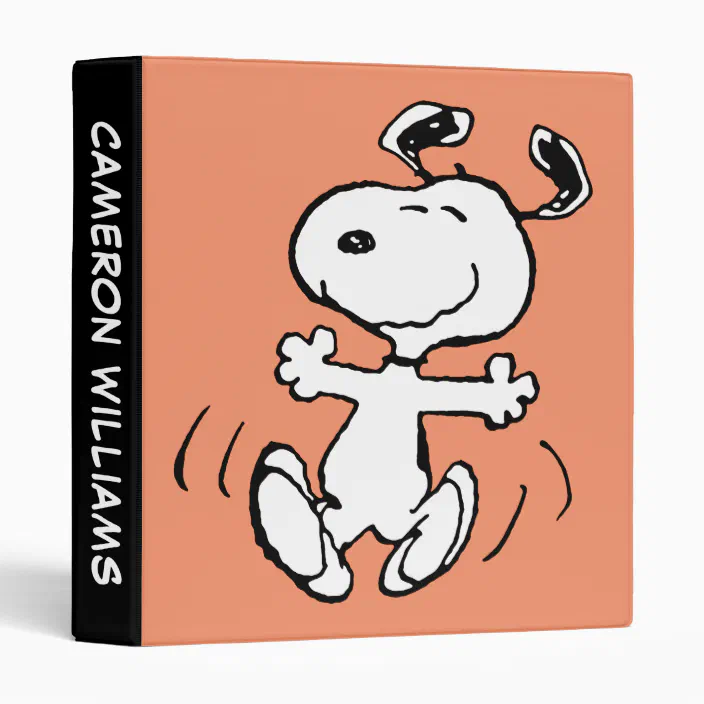 Peanuts A Snoopy Happy Dance 3 Ring Binder Zazzle Com