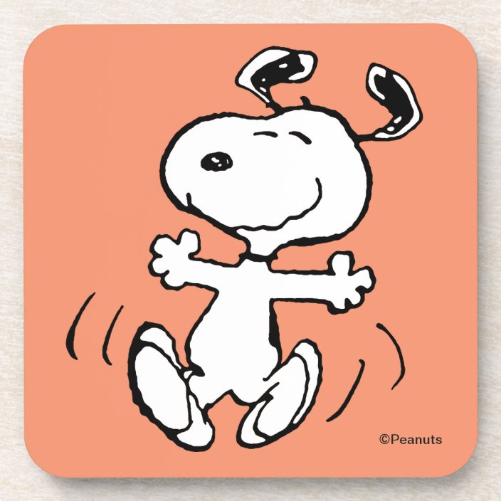 Peanuts | A Snoopy Happy Dance Beverage Coaster | Zazzle.com