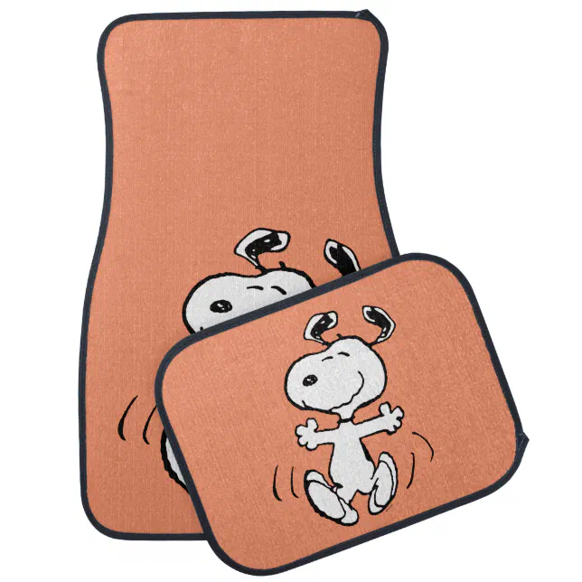 Peanuts | A Snoopy Happy Dance Car Floor Mat | Zazzle