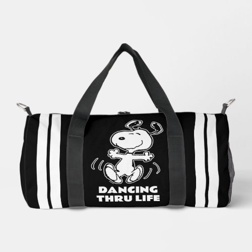 Peanuts  A Snoopy Happy Dance Duffle Bag