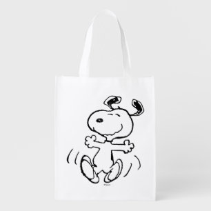 Peanuts   A Snoopy Happy Dance Grocery Bag