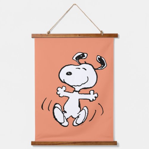 Peanuts  A Snoopy Happy Dance Hanging Tapestry