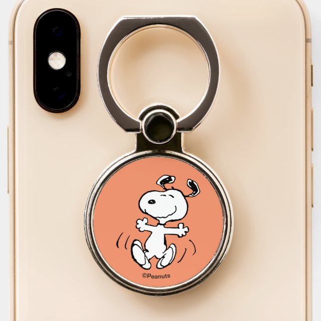 Peanuts | A Snoopy Happy Dance Phone Ring Stand (Close Up)