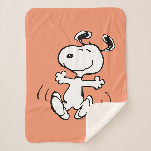 Peanuts | A Snoopy Happy Dance Sherpa Blanket (Front)
