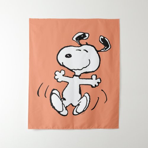 Peanuts  A Snoopy Happy Dance Tapestry