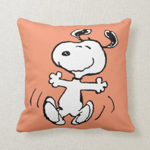 Snoopy w/ Multiple Yellow Woodstock's At Bird Nest One Small Tapestry Pillow New 