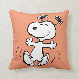Peanuts   A Snoopy Happy Dance Throw Pillow
