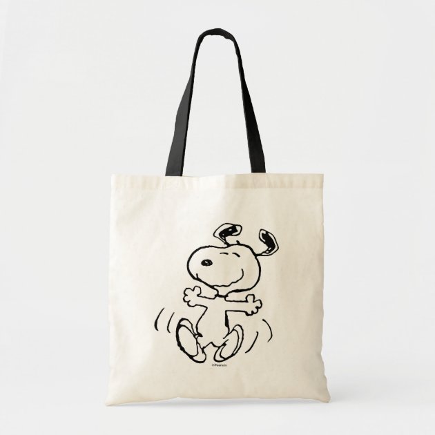 Peanuts | A Snoopy Happy Dance Tote Bag | Zazzle