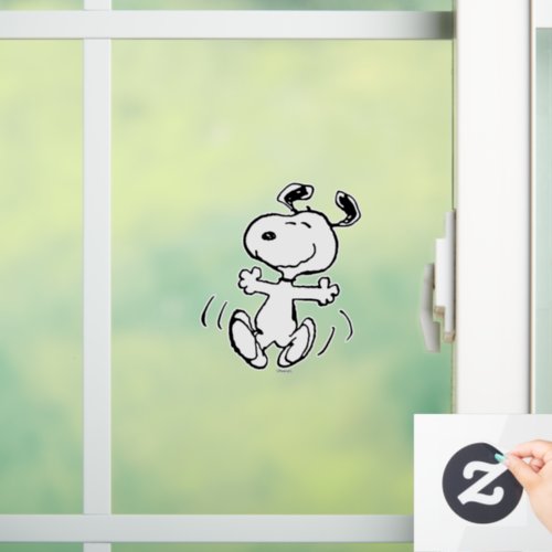 Peanuts  A Snoopy Happy Dance Window Cling