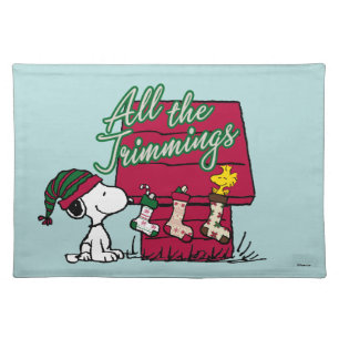 Peanuts All The Trimmings Cloth Placemat