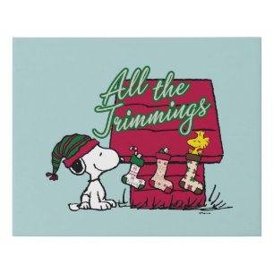 Peanuts All The Trimmings Faux Canvas Print