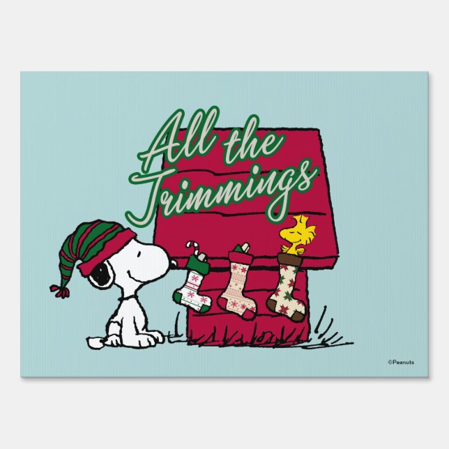 Peanuts | All The Trimmings Sign (Front)