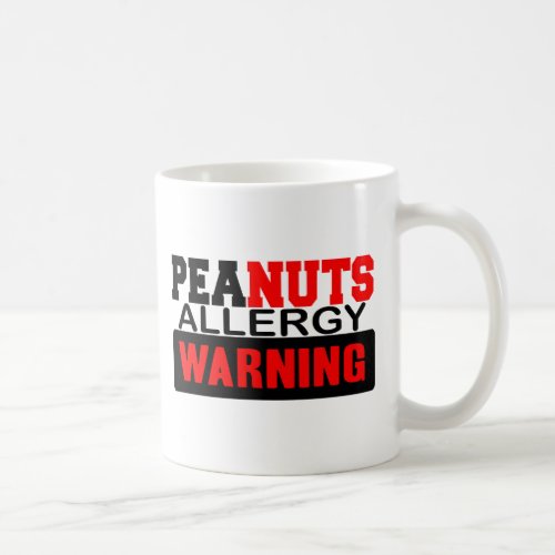 Peanuts Allergy Warning Coffee Mug