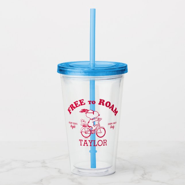Peanuts | American Summer Free To Roam Acrylic Tumbler (Front)