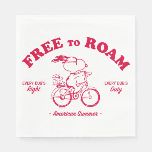 Peanuts American Summer Free To Roam Napkins