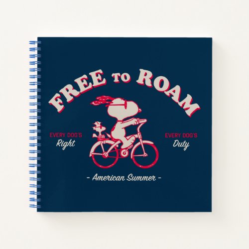 Peanuts  American Summer Free To Roam Notebook