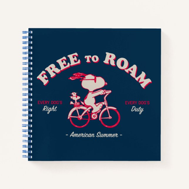 Peanuts | American Summer Free To Roam Notebook (Front)