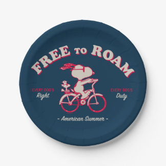 Peanuts | American Summer Free To Roam Paper Plates