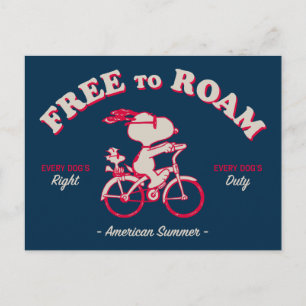 Peanuts American Summer Free To Roam Postcard