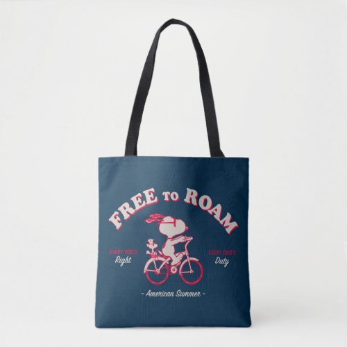 Peanuts  American Summer Free To Roam Tote Bag