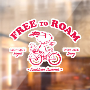 Peanuts   American Summer Free To Roam Window Cling