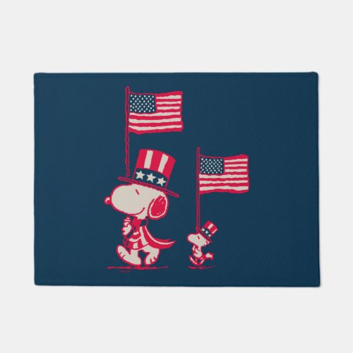 Peanuts  American Summer Old Glory Doormat