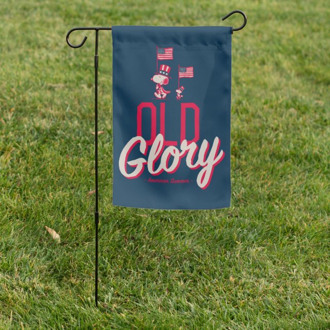 Peanuts | American Summer Old Glory Garden Flag (In SItu)