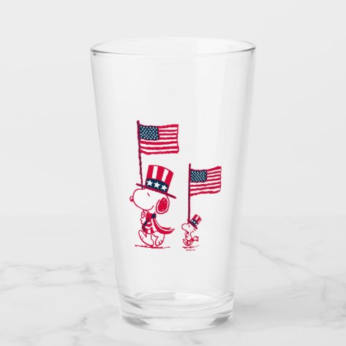 Peanuts  American Summer Old Glory Glass