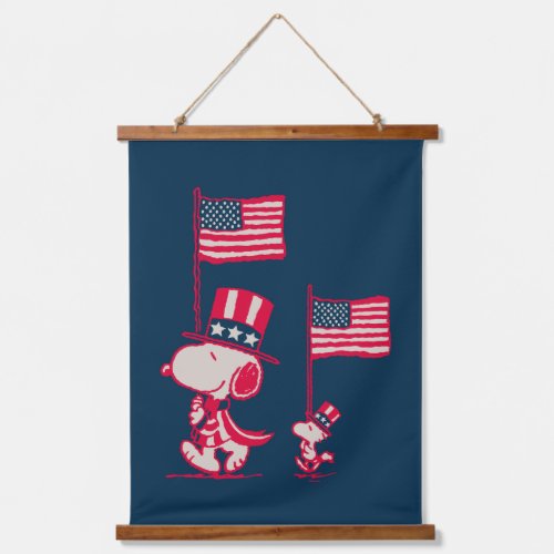 Peanuts  American Summer Old Glory Hanging Tapestry