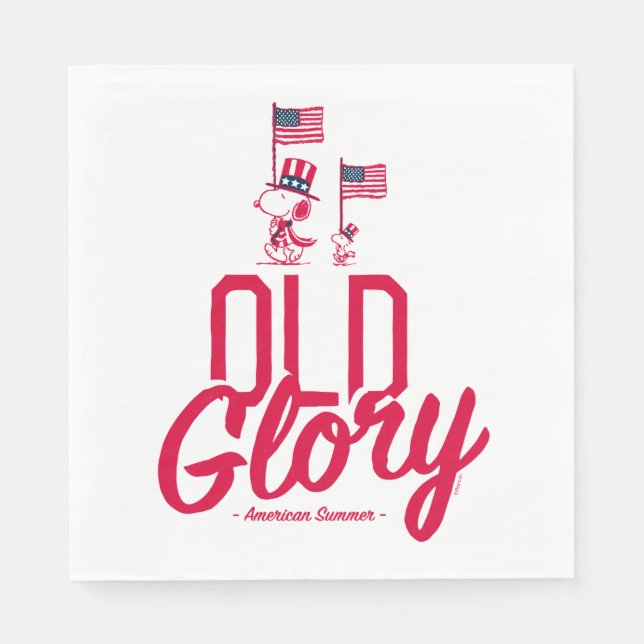 Peanuts | American Summer Old Glory Napkins (Front)